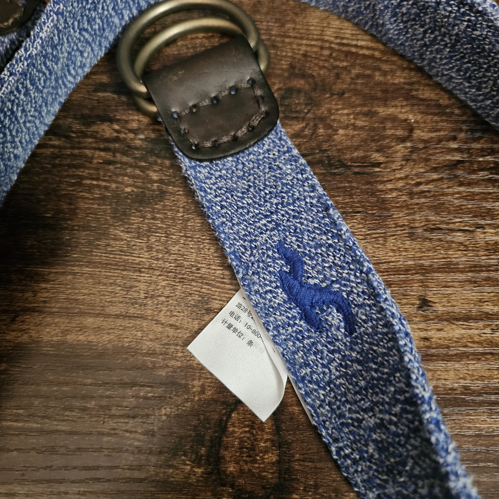 Hollister Blue and Brown Men's Belt